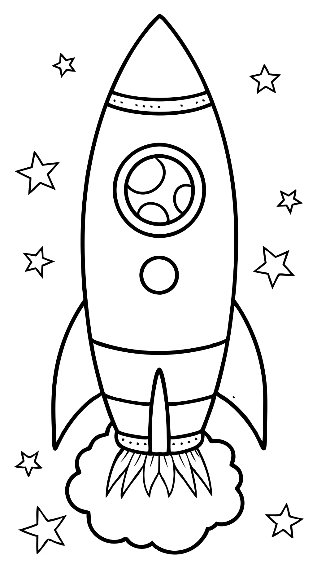 rocketship coloring page